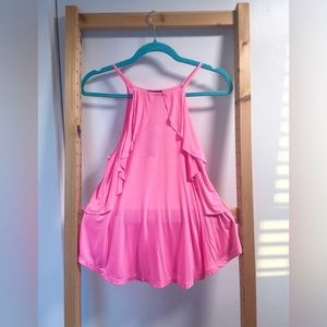 🌸NWT-EXPRESS- Pink Ruffle Camisole - Size XS